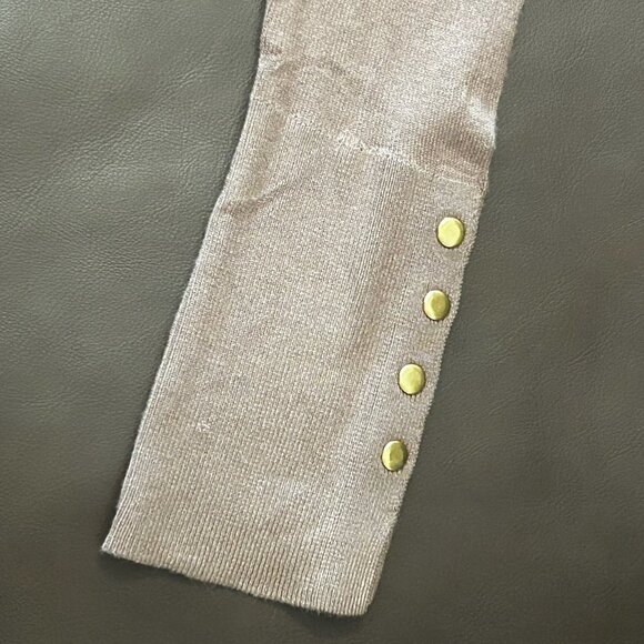 Philosophy Luxurious Soft Knit Long Sleeve Gold Buttons Turtleneck Size S - Picture 9 of 16